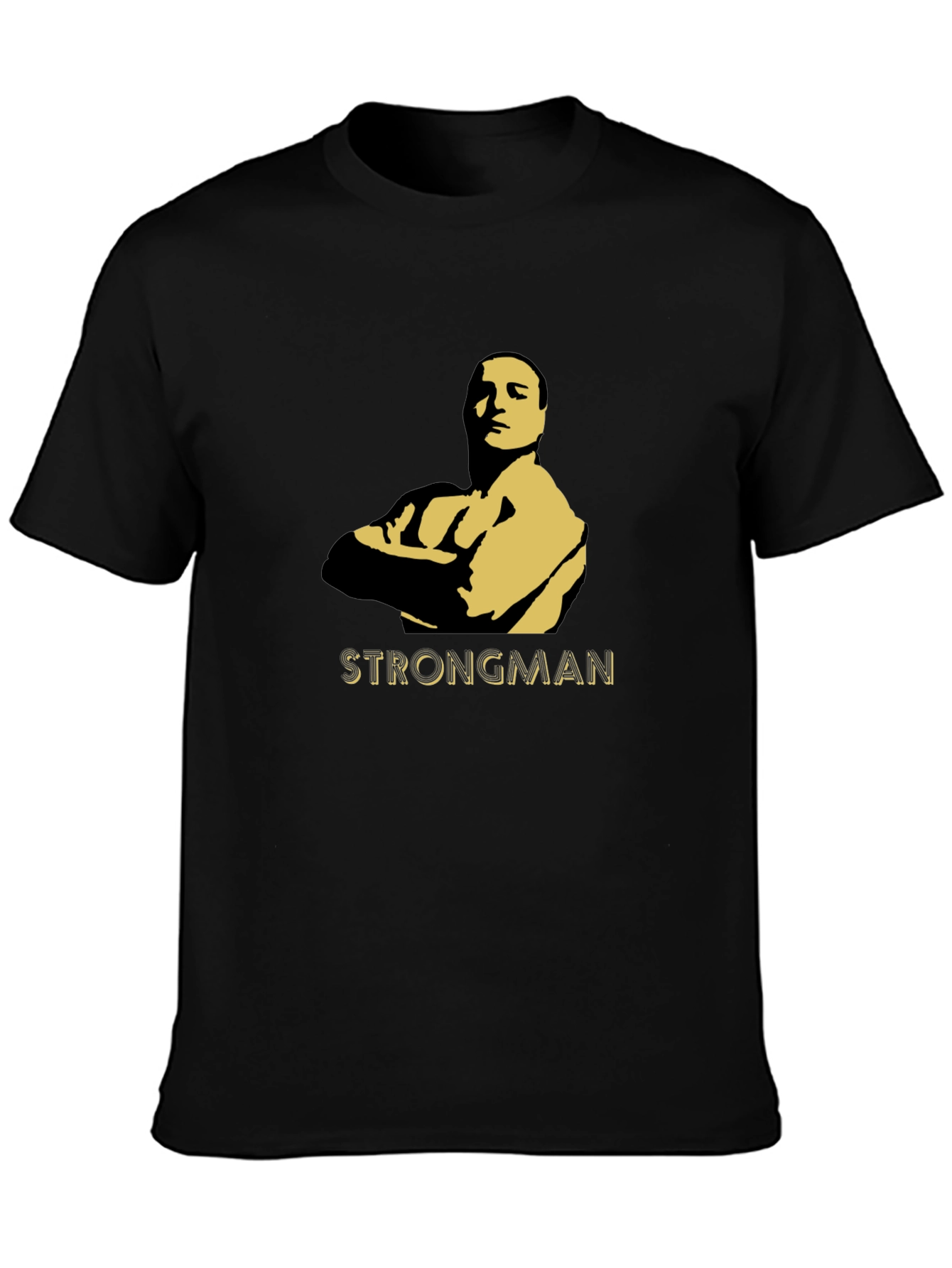 Strongman Graphic Tee - Bold Silhouette Design