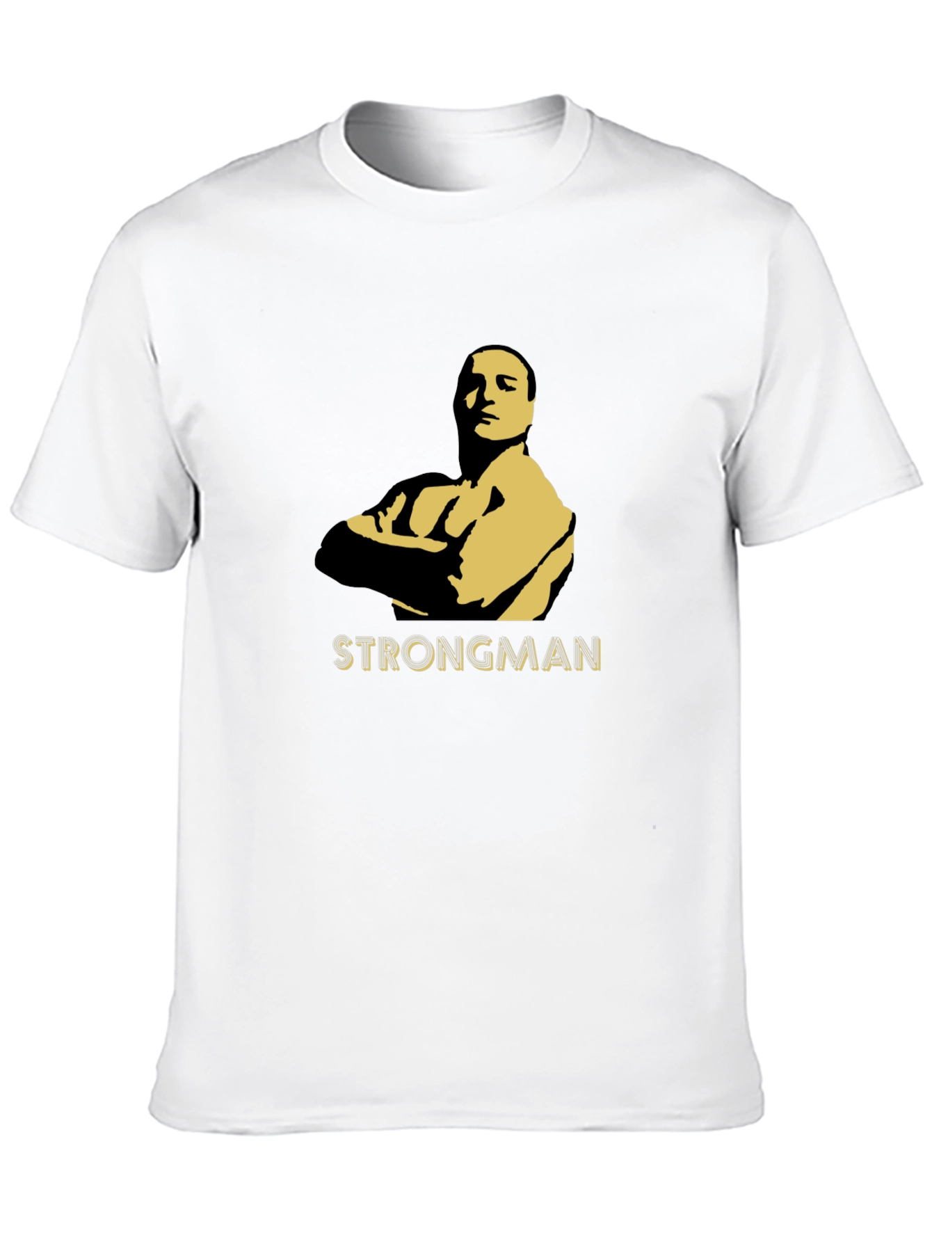 Strongman Graphic Tee - Bold Silhouette Design