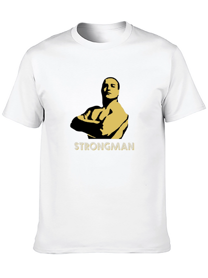 Strongman Graphic Tee - Bold Silhouette Design
