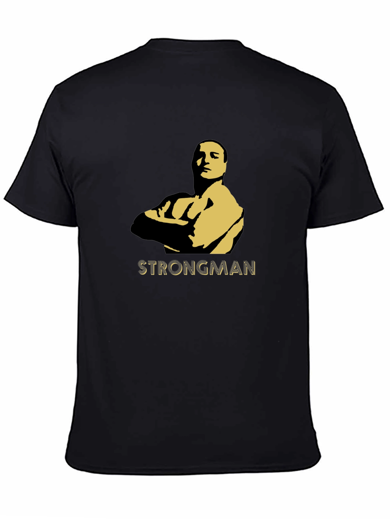 Strongman Graphic Tee - Bold Silhouette Design