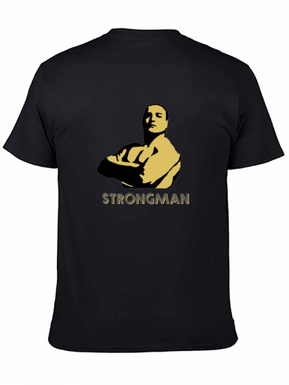 Strongman Graphic Tee - Bold Silhouette Design