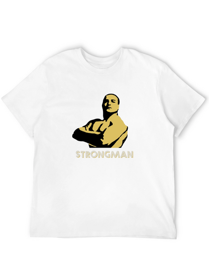 Strongman Graphic Tee - Bold Silhouette Design