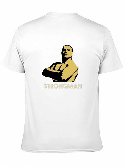 Strongman Graphic Tee - Bold Silhouette Design