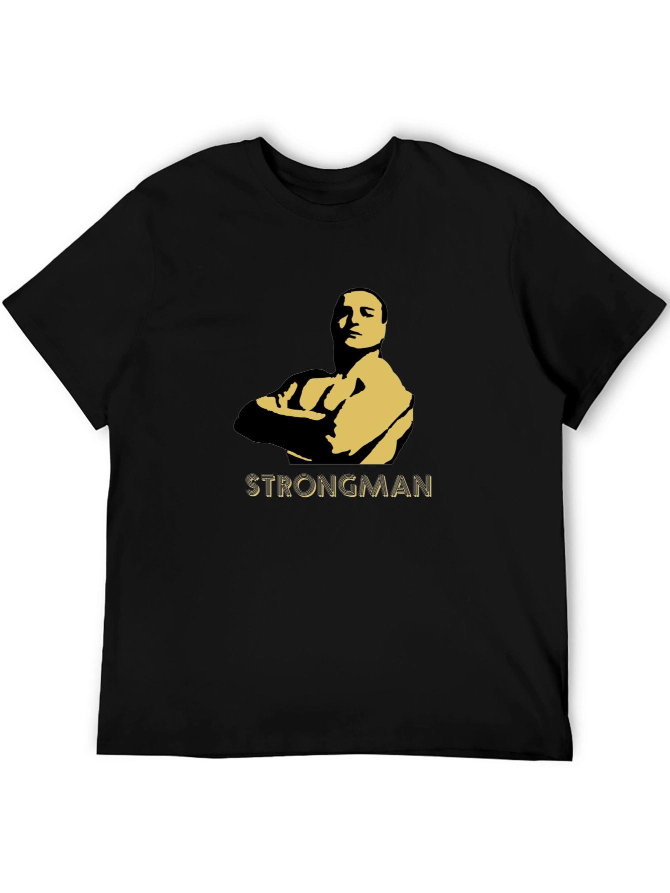 Strongman Graphic Tee - Bold Silhouette Design