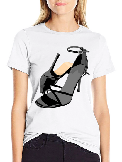 Black Stiletto Heel Graphic T-Shirt