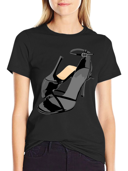 Black Stiletto Heel Graphic T-Shirt