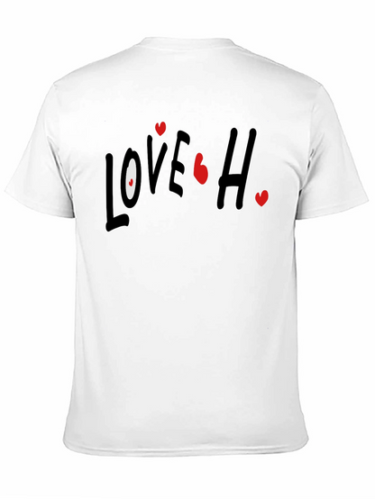 Love Hearts Graphic Black T-Shirt