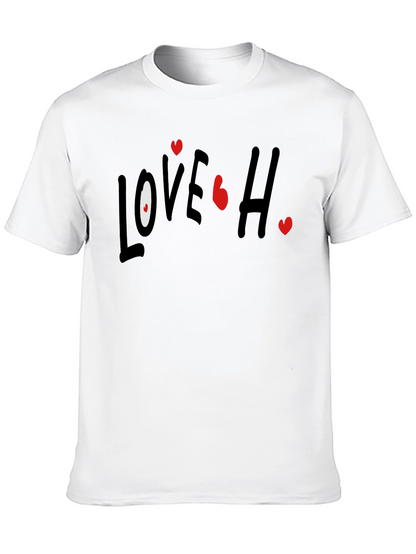 Love Hearts Graphic Black T-Shirt
