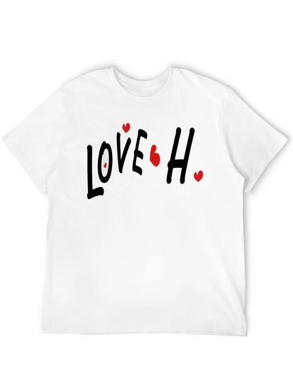 Love Hearts Graphic Black T-Shirt