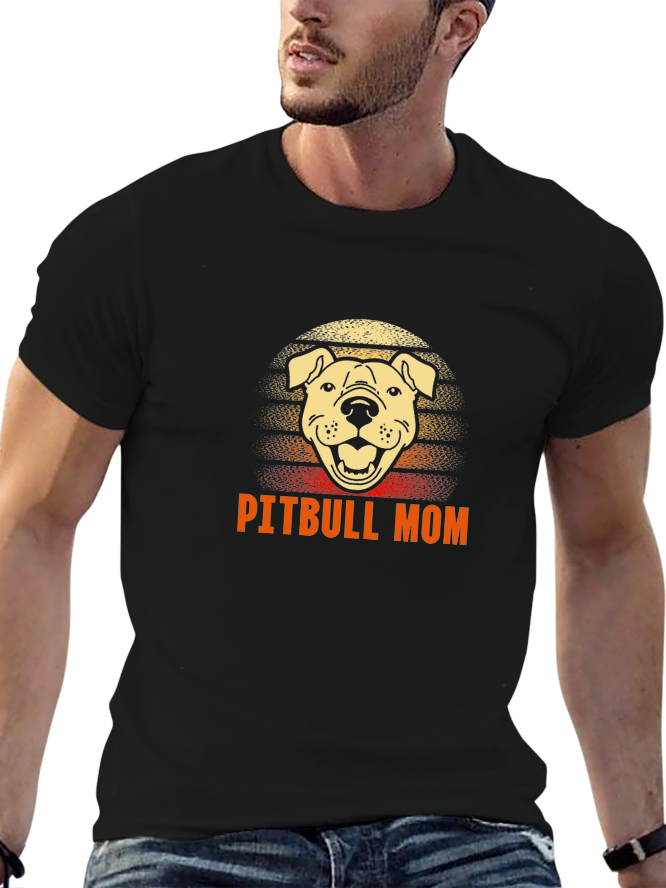 Pitbull Mom Graphic Tee - Dog Lover Shirt