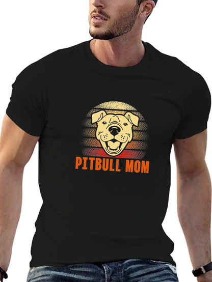 Pitbull Mom Graphic Tee - Dog Lover Shirt