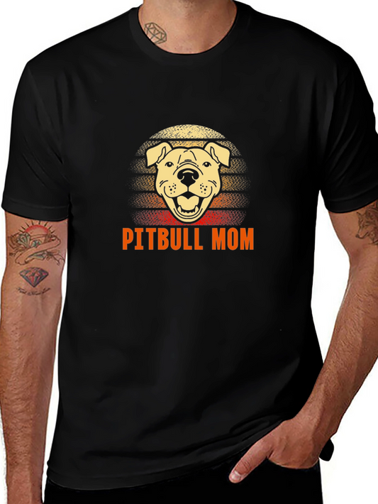 Pitbull Mom Graphic Tee - Dog Lover Shirt