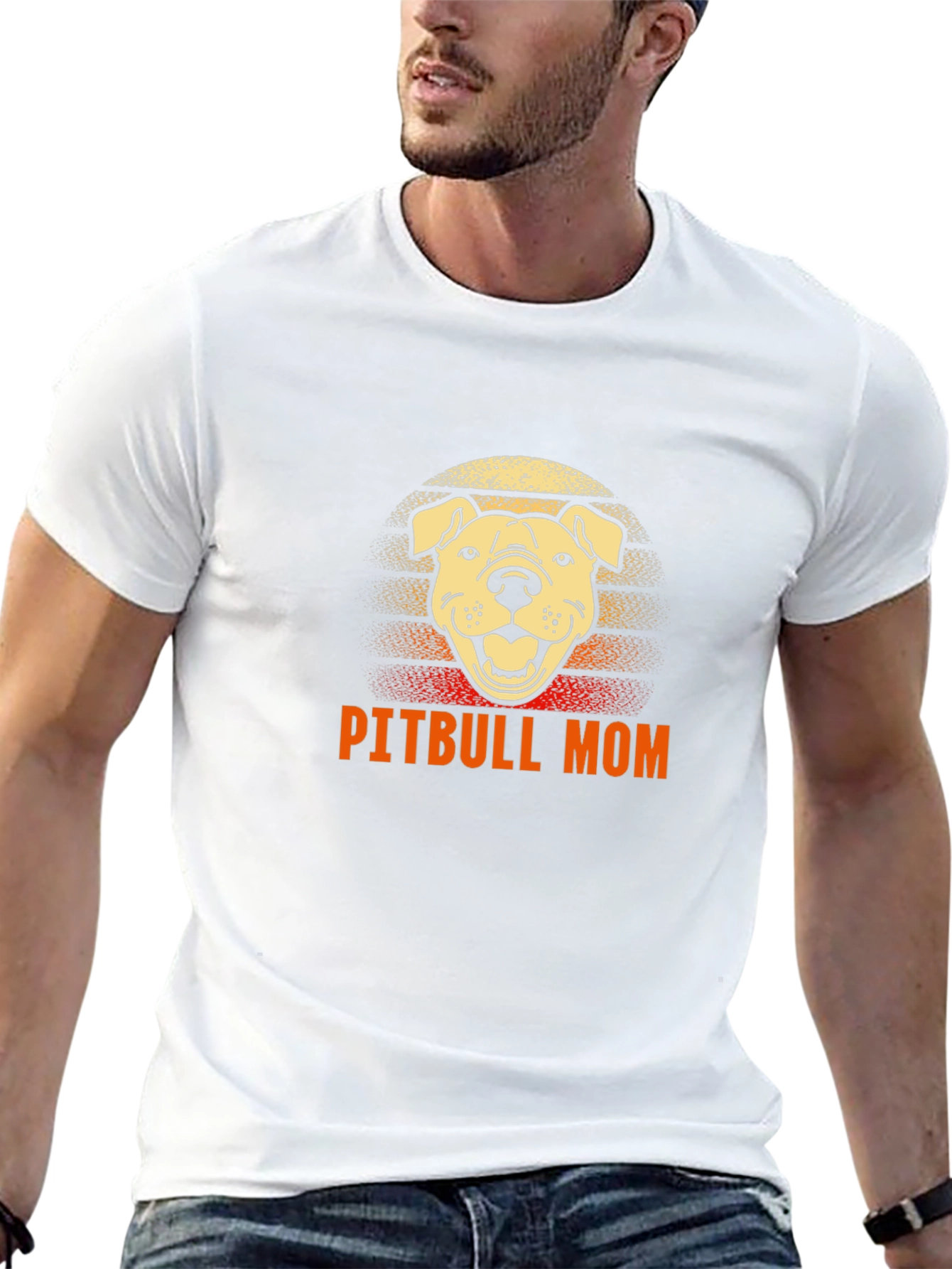 Pitbull Mom Graphic Tee - Dog Lover Shirt