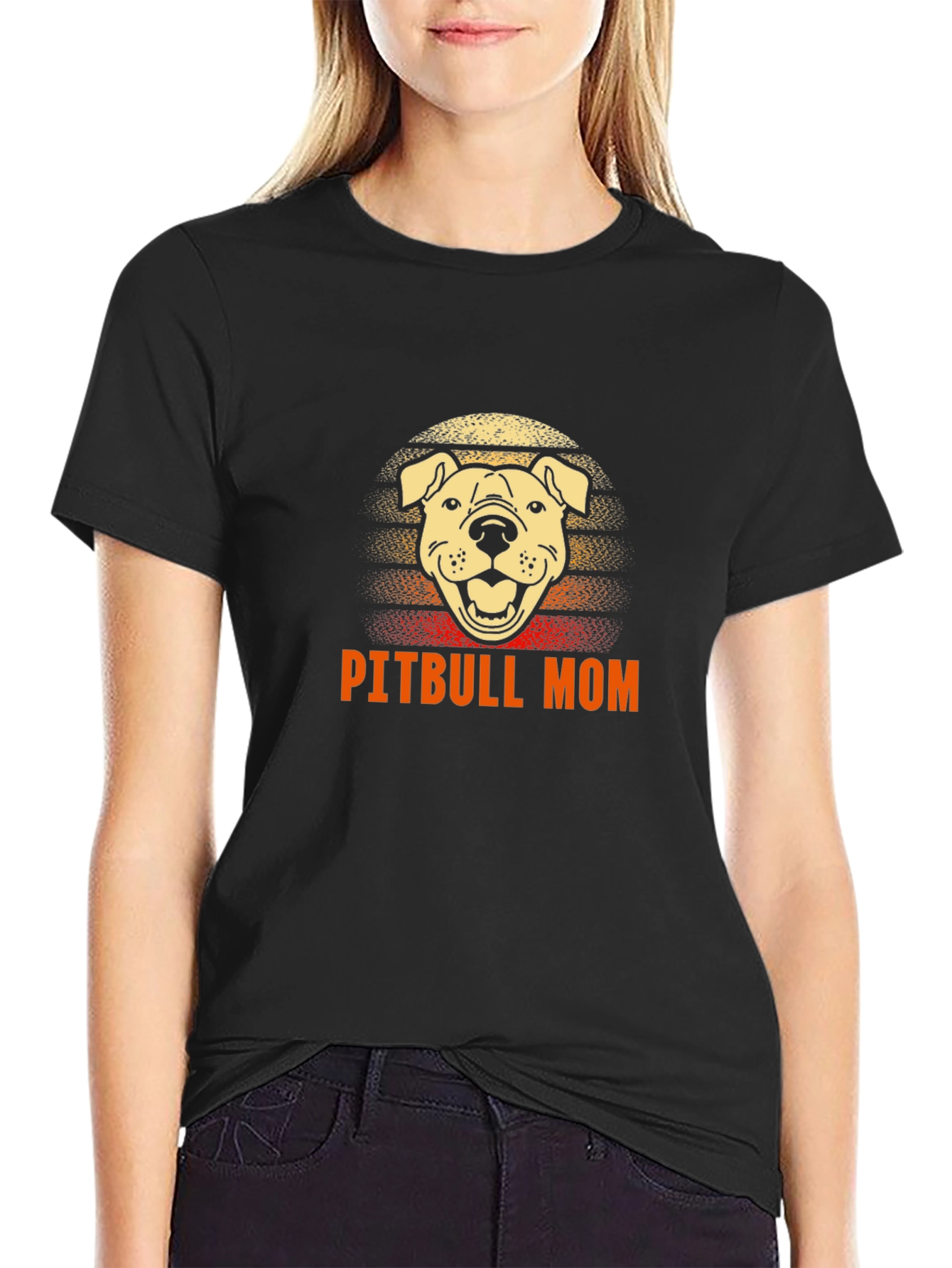 Pitbull Mom Graphic Tee - Dog Lover Shirt
