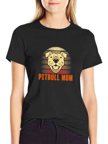 Pitbull Mom Graphic Tee - Dog Lover Shirt