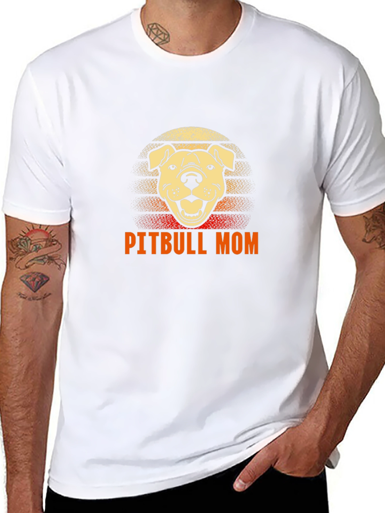 Pitbull Mom Graphic Tee - Dog Lover Shirt