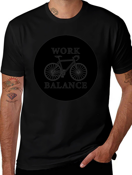 Work Balance Bike Graphic Tee - Black