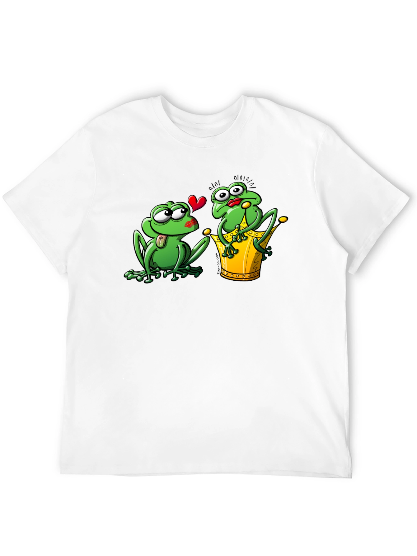 Frog Prince Kiss Black T-Shirt