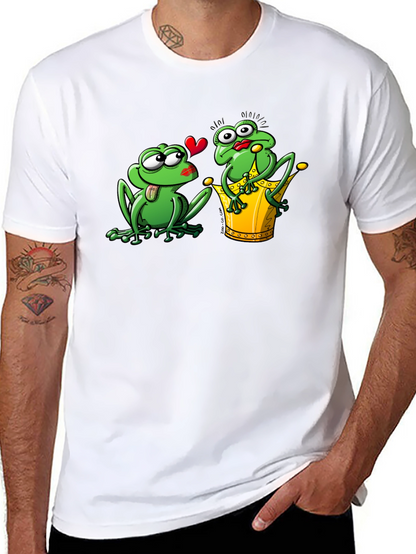 Frog Prince Kiss Black T-Shirt