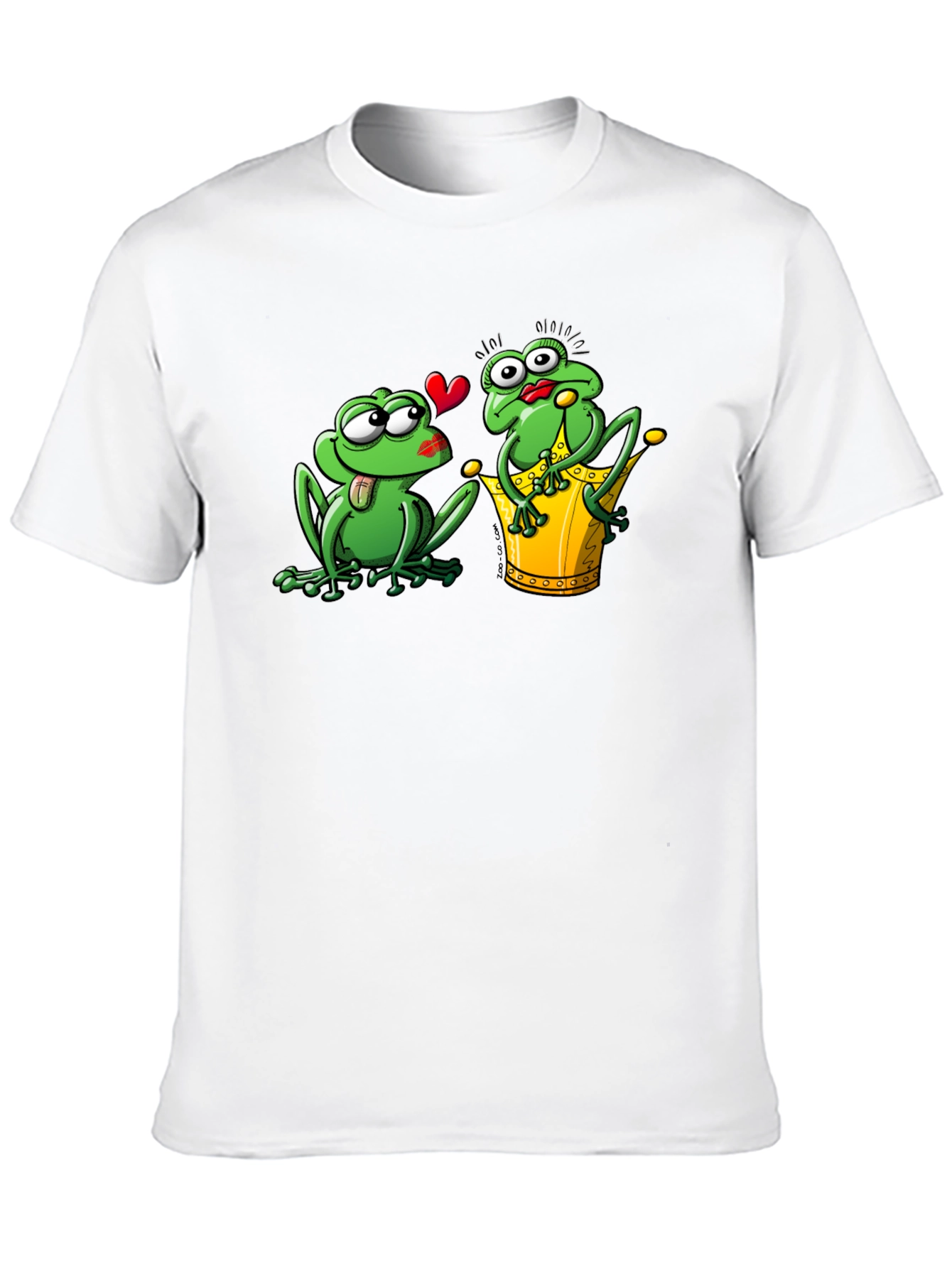 Frog Prince Kiss Black T-Shirt