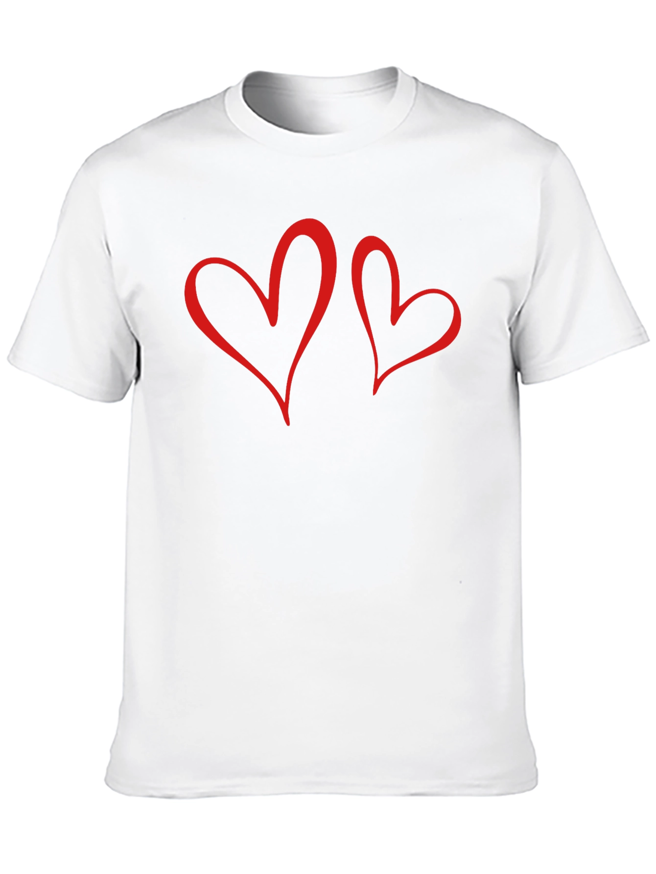 Romantic Hearts Graphic Tee - Black