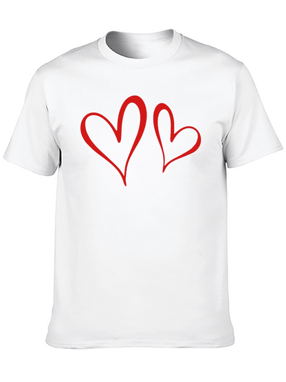 Romantic Hearts Graphic Tee - Black