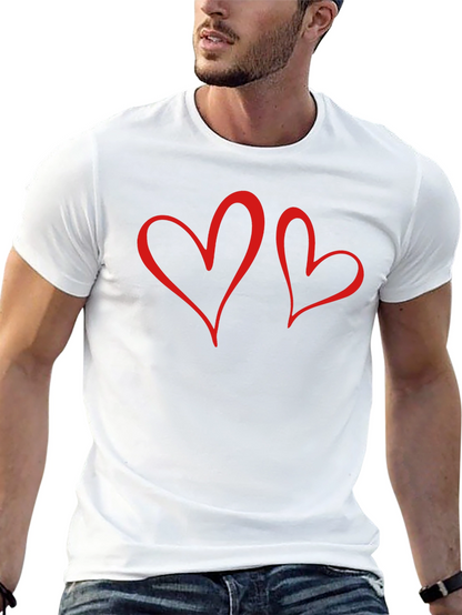 Romantic Hearts Graphic Tee - Black