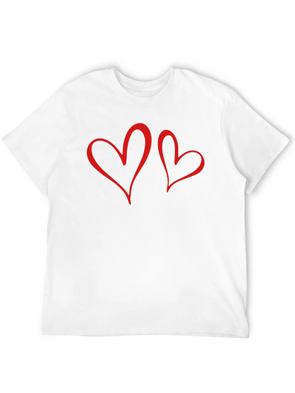 Romantic Hearts Graphic Tee - Black