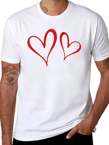 Romantic Hearts Graphic Tee - Black