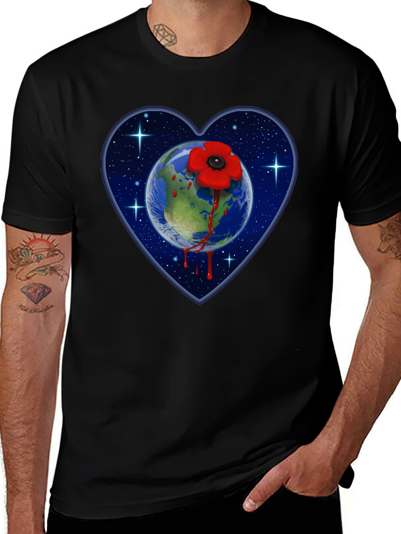 Earth Love Heart T-Shirt