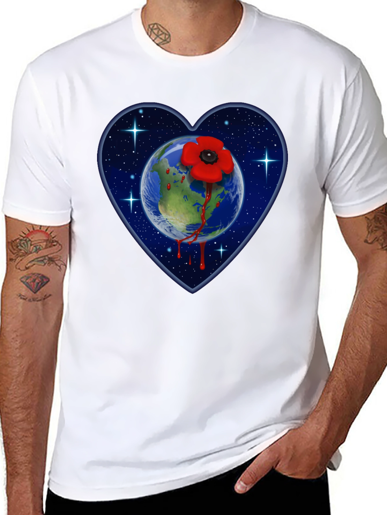Earth Love Heart T-Shirt