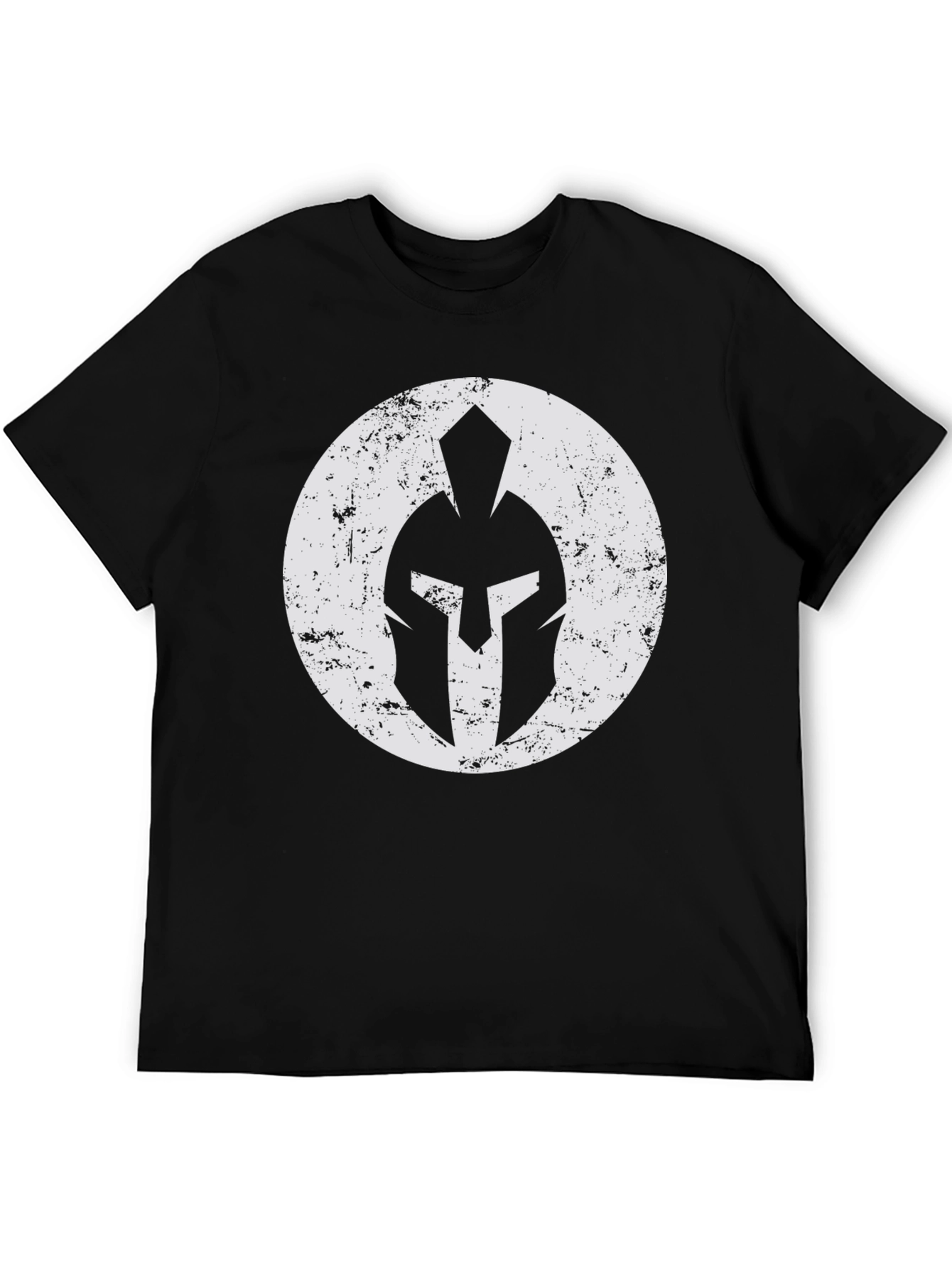 Spartan Helmet Graphic T-Shirt - Black