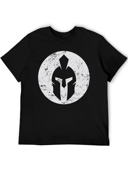 Spartan Helmet Graphic T-Shirt - Black