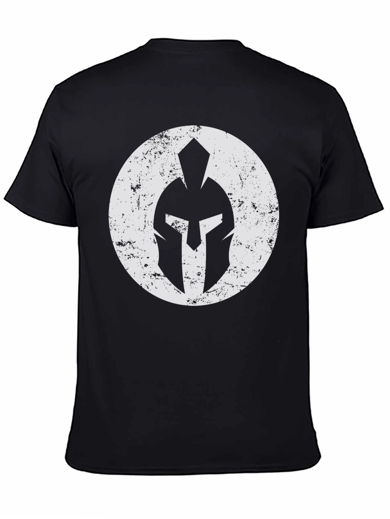 Spartan Helmet Graphic T-Shirt - Black