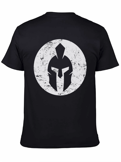 Spartan Helmet Graphic T-Shirt - Black
