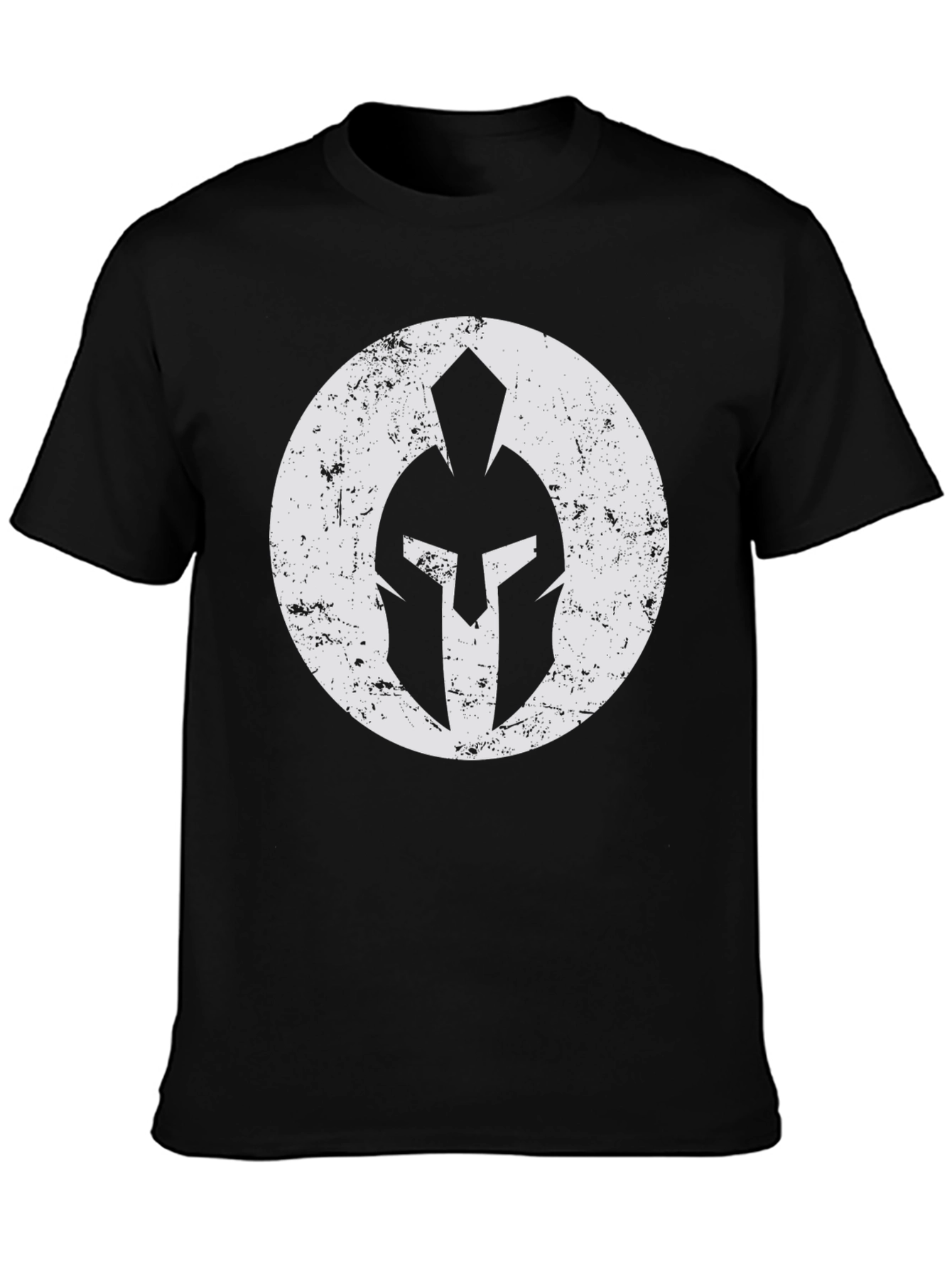 Spartan Helmet Graphic T-Shirt - Black