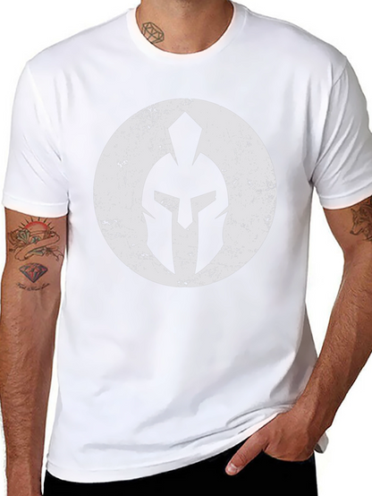 Spartan Helmet Graphic T-Shirt - Black