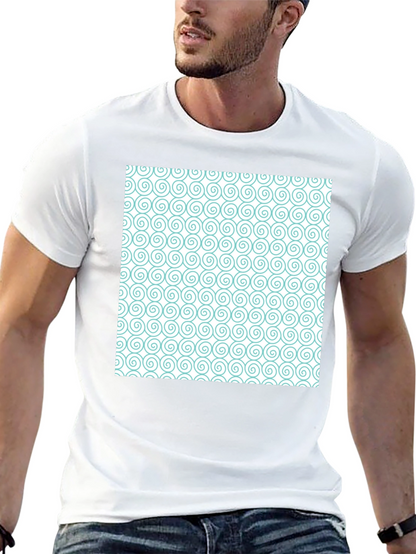 Spiral Pattern Graphic Tee - Stylish Casual Wear