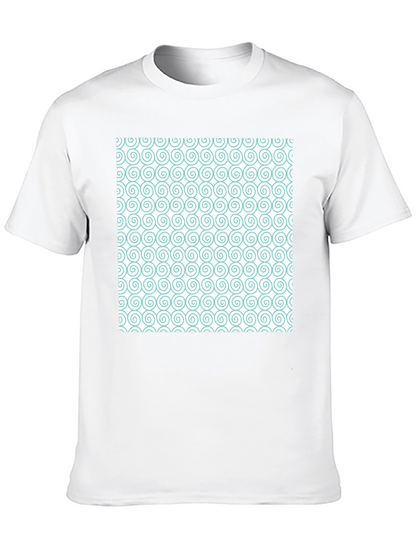 Spiral Pattern Graphic Tee - Stylish Casual Wear
