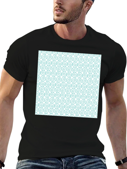 Spiral Pattern Graphic Tee - Stylish Casual Wear