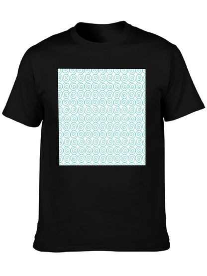 Spiral Pattern Graphic Tee - Stylish Casual Wear