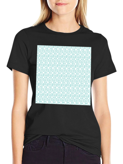 Spiral Pattern Graphic Tee - Stylish Casual Wear