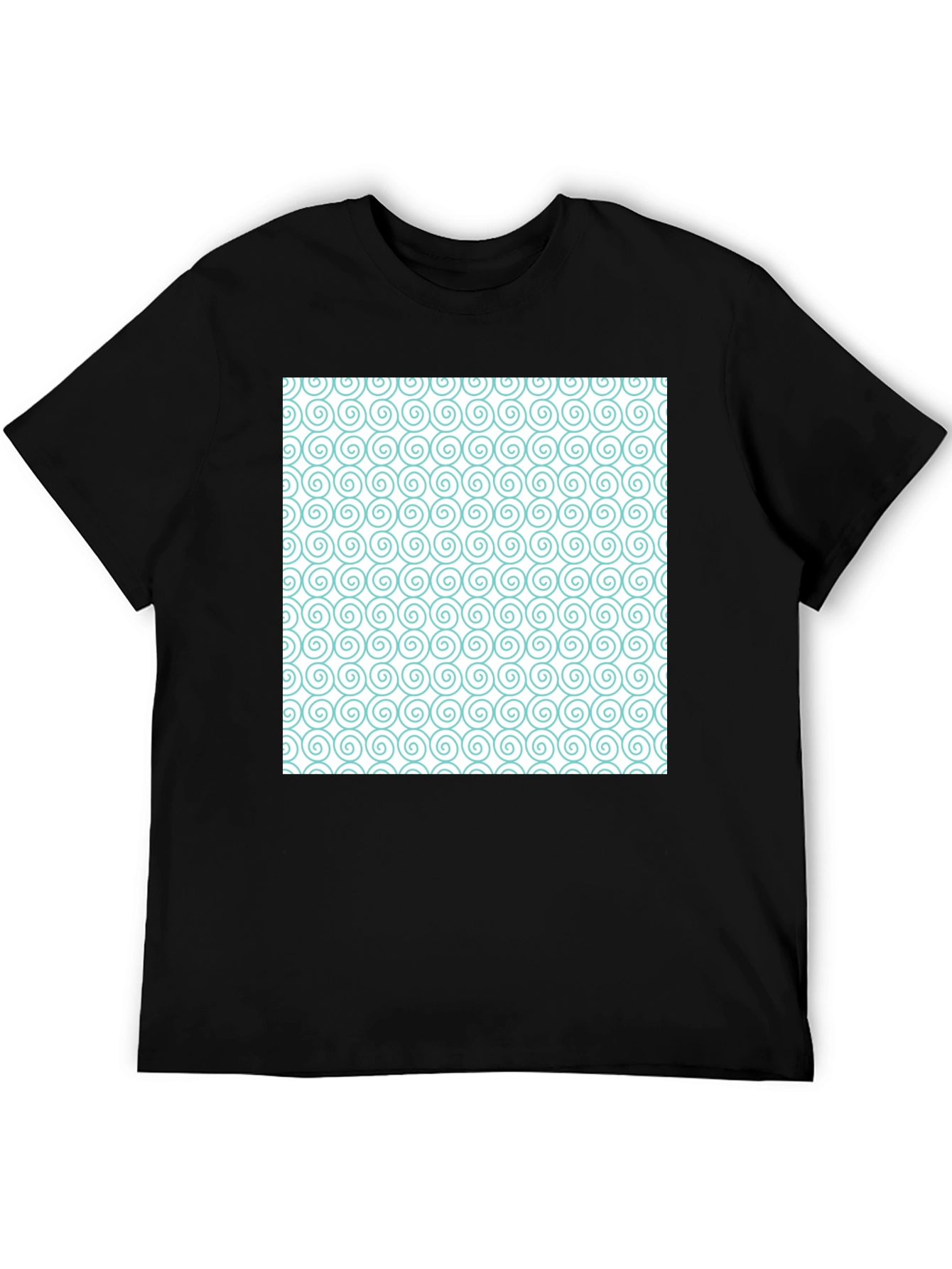 Spiral Pattern Graphic Tee - Stylish Casual Wear