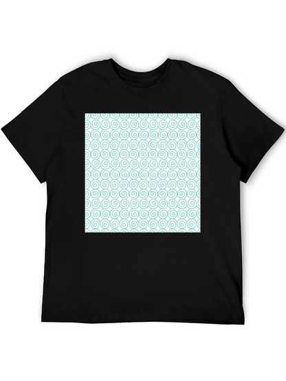 Spiral Pattern Graphic Tee - Stylish Casual Wear
