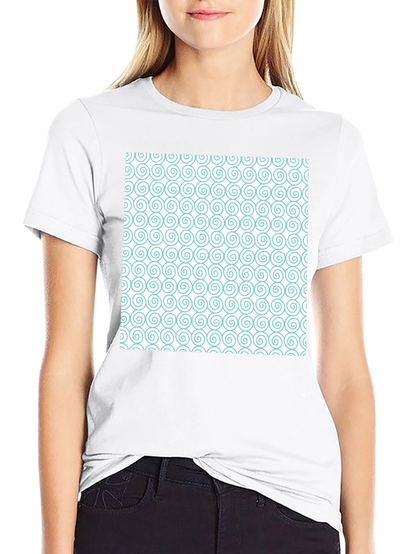 Spiral Pattern Graphic Tee - Stylish Casual Wear