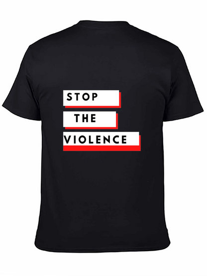 Stop The Violence Black Graphic T-Shirt