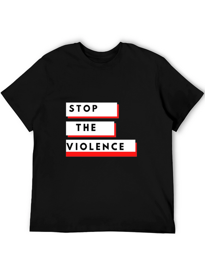 Stop The Violence Black Graphic T-Shirt