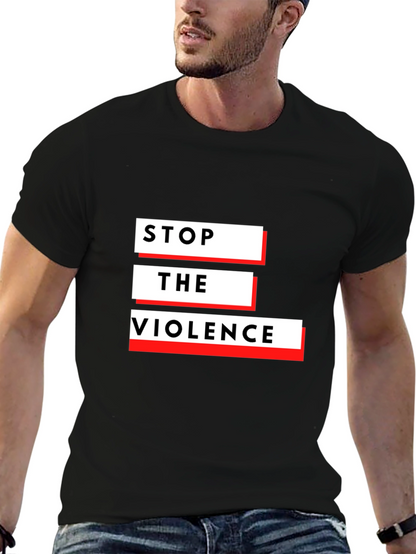 Stop The Violence Black Graphic T-Shirt