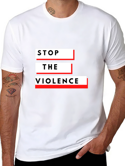 Stop The Violence Black Graphic T-Shirt