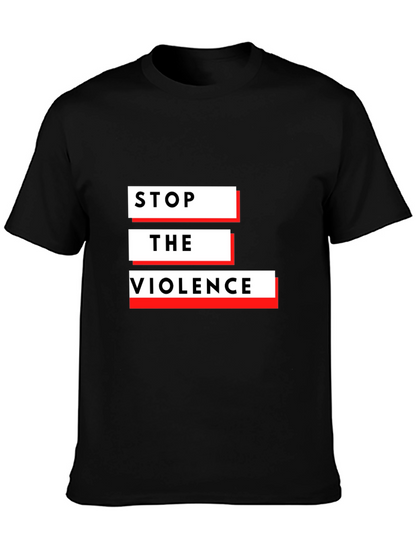 Stop The Violence Black Graphic T-Shirt